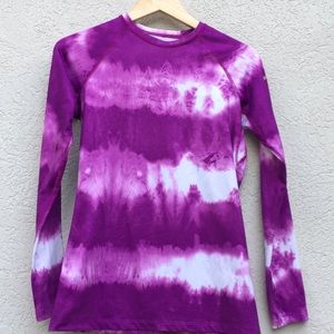 Nike Pro Combat top long sleeve medium tie dye pink